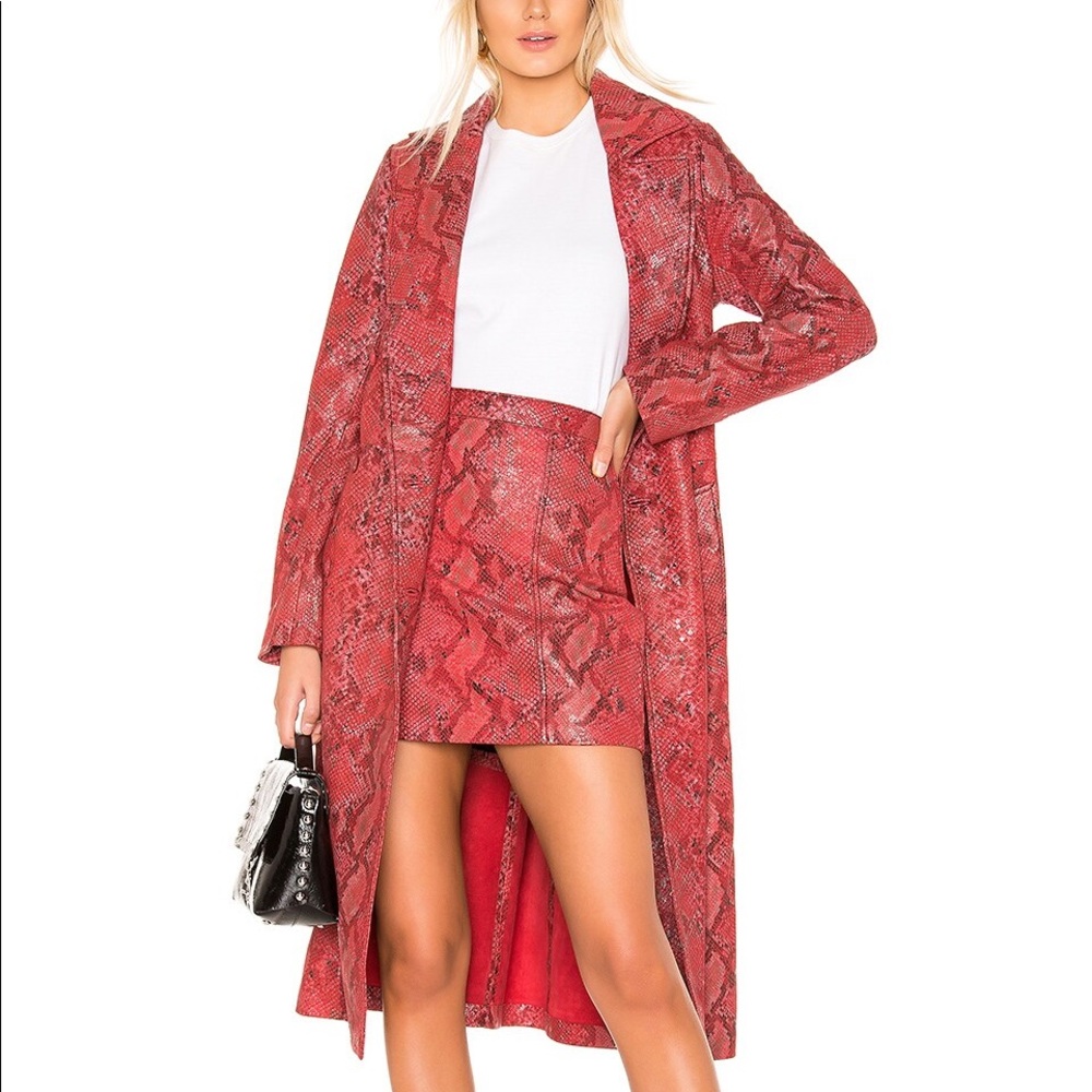 The Serpent Leather Trench Coat 
brand: L'Academie